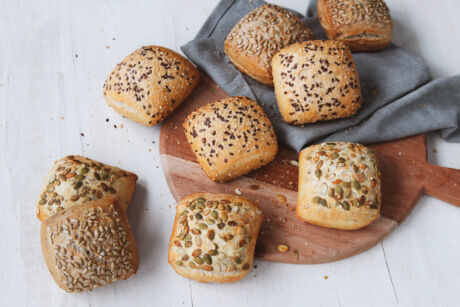 Sfeer vierkante broodjes side