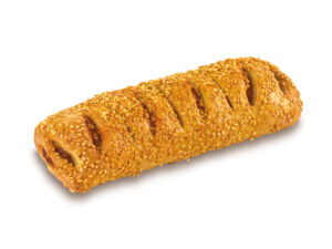 Worstenbroodje met curryketchup