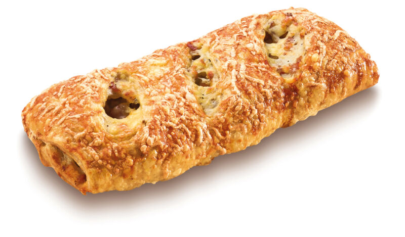 Boerenstrudel met ham, kaas en ui